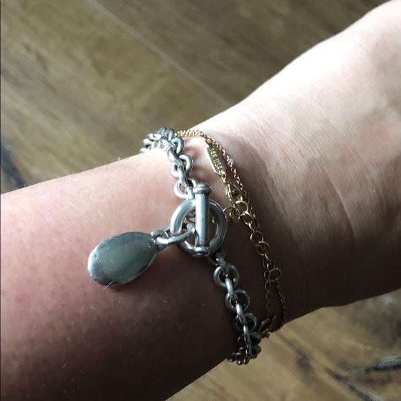 Vintage Sterling Silver Toggle Bracelet - Picture 11 of 13